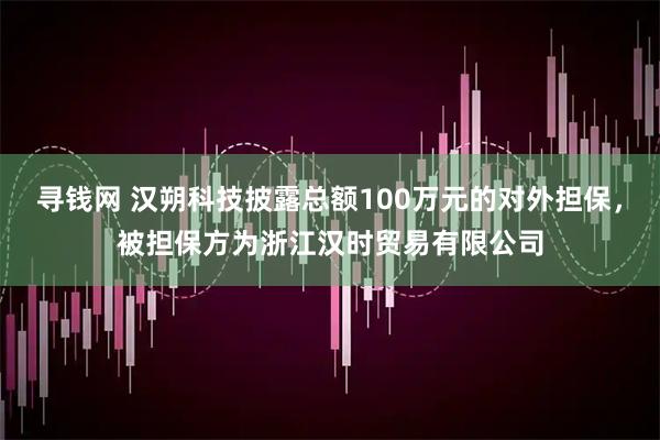 寻钱网 汉朔科技披露总额100万元的对外担保，被担保方为浙江汉时贸易有限公司